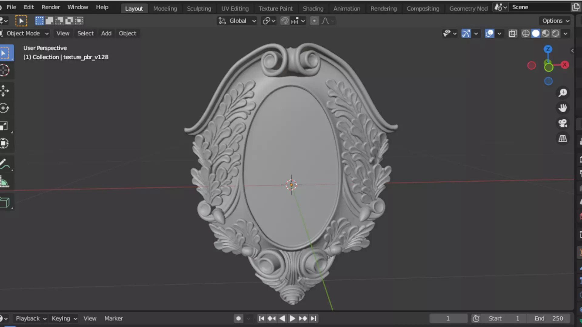 Cartouche classic decorative ornament cnc 3d printing stl 05 3D model_4