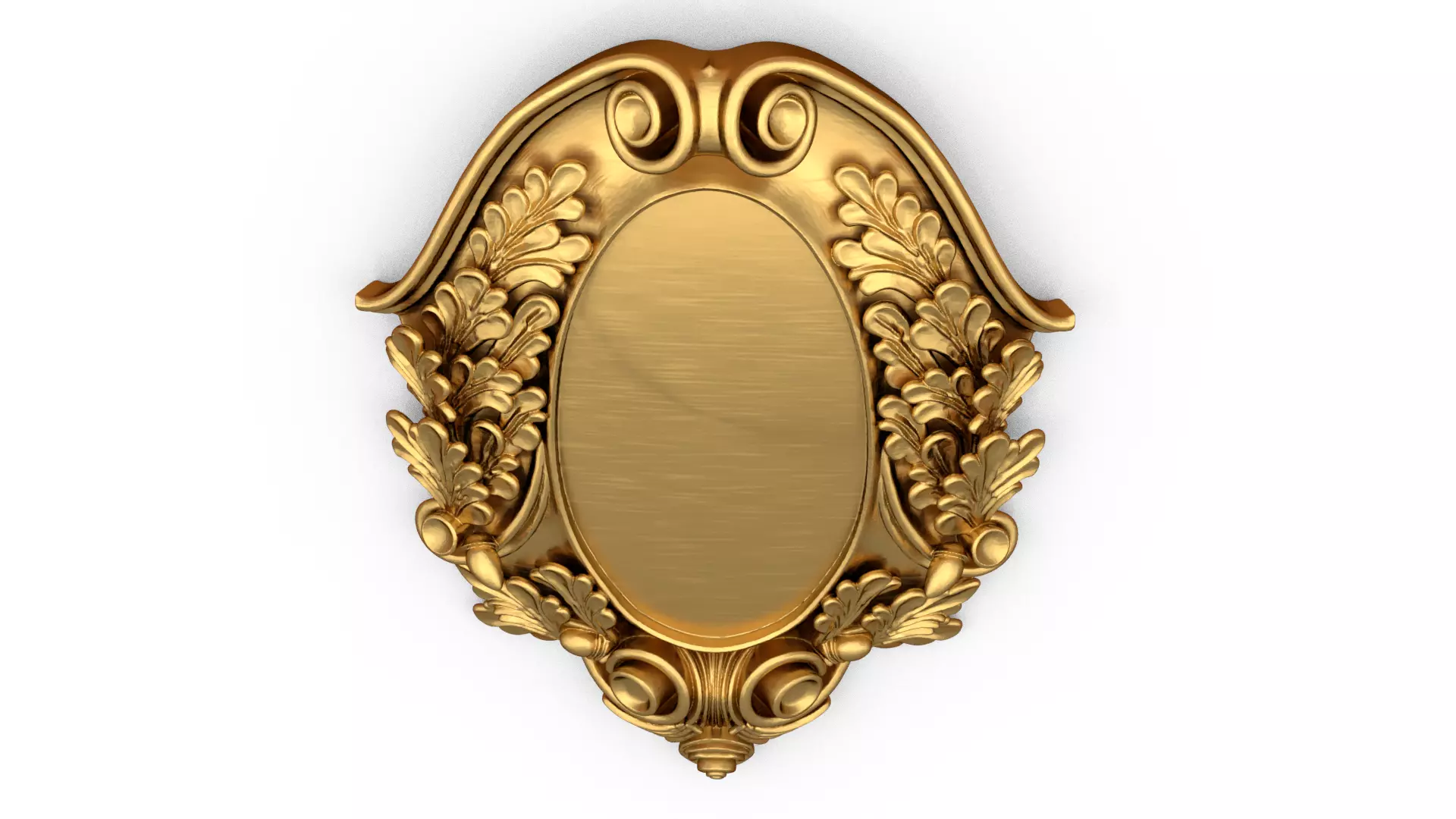 Cartouche classic decorative ornament cnc 3d printing stl 05 3D model_2