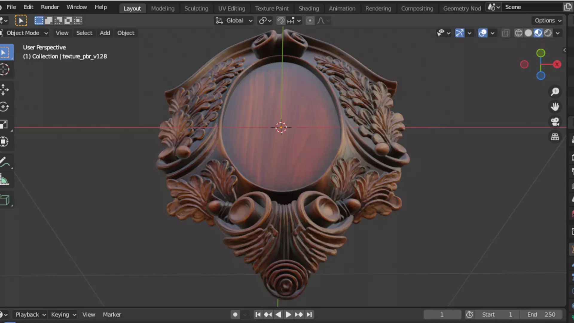 Cartouche classic decorative ornament cnc 3d printing stl 05 3D model_6