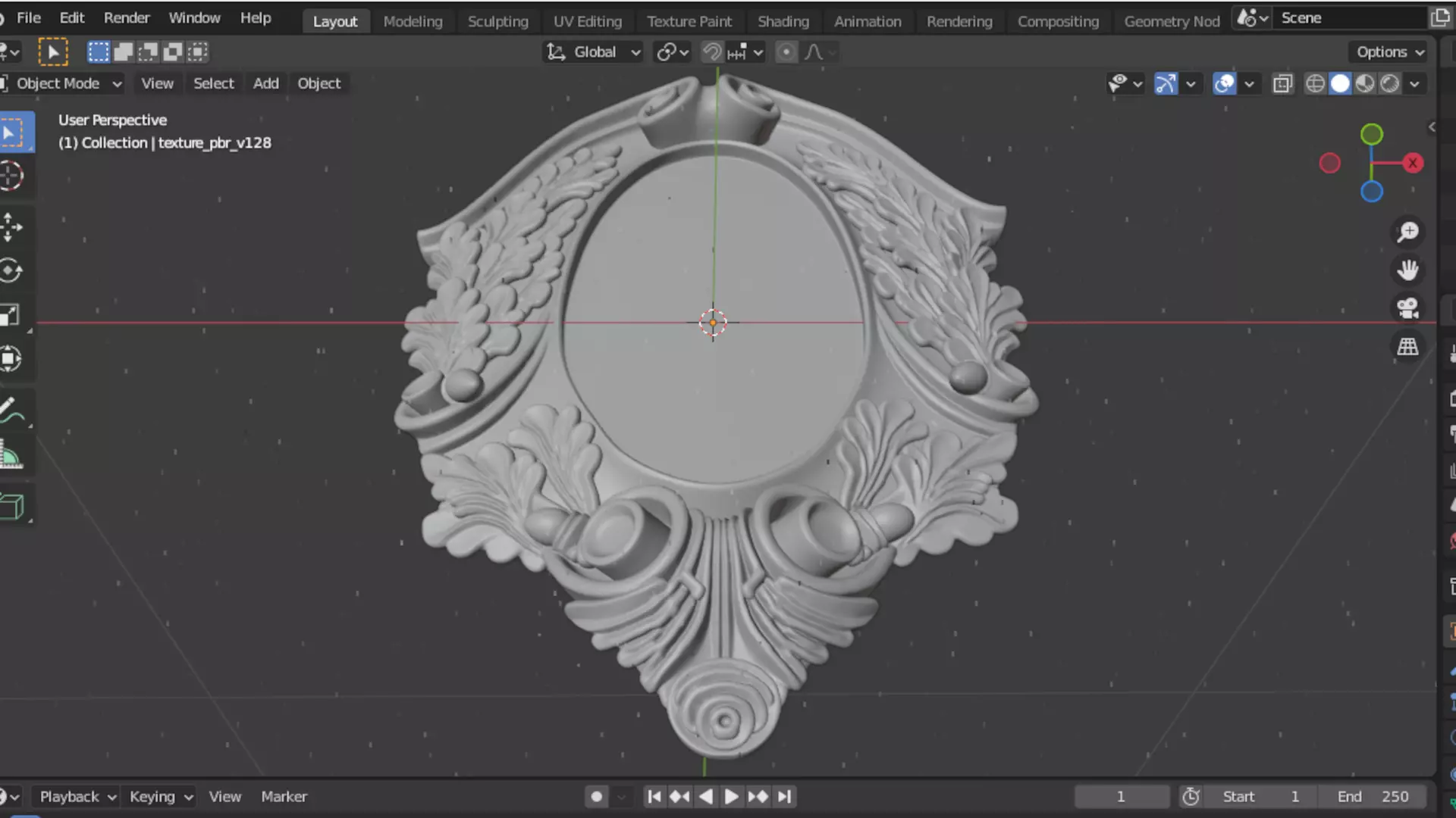 Cartouche classic decorative ornament cnc 3d printing stl 05 3D model_5