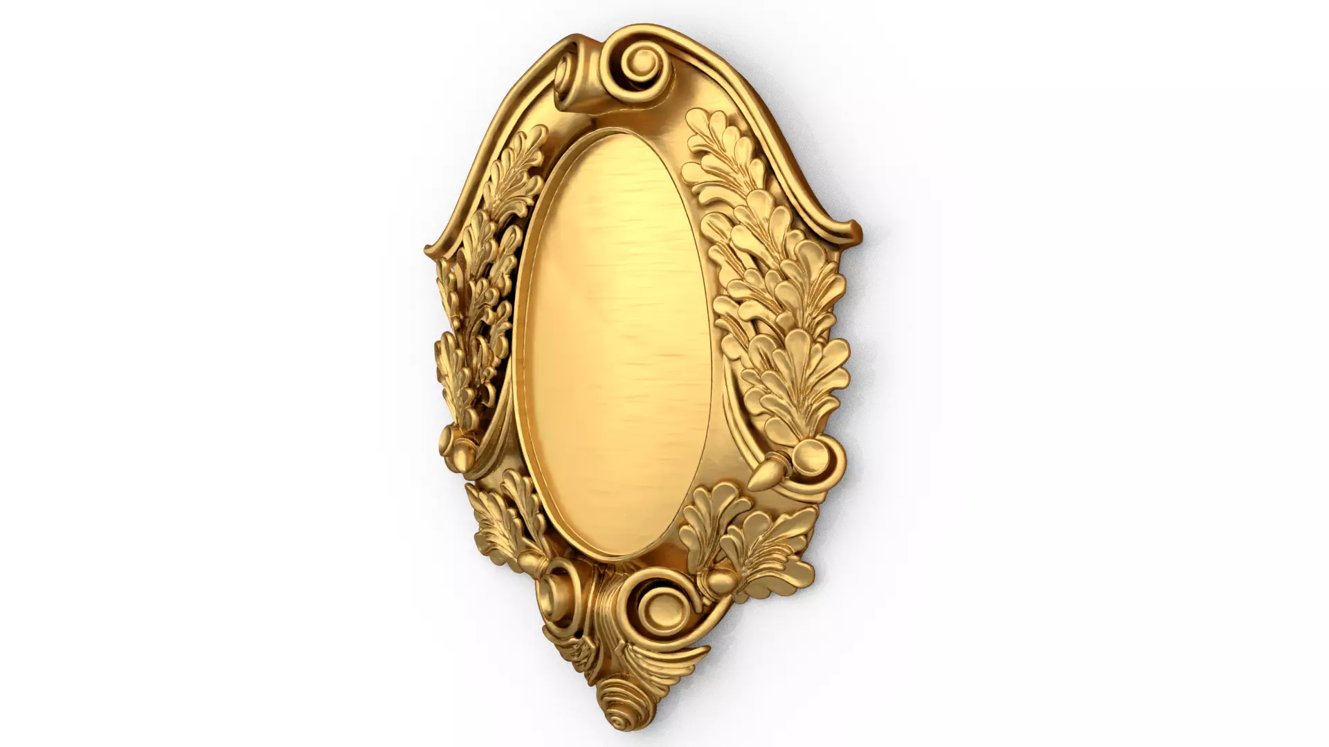 Cartouche classic decorative ornament cnc 3d printing stl 05 3D model_3