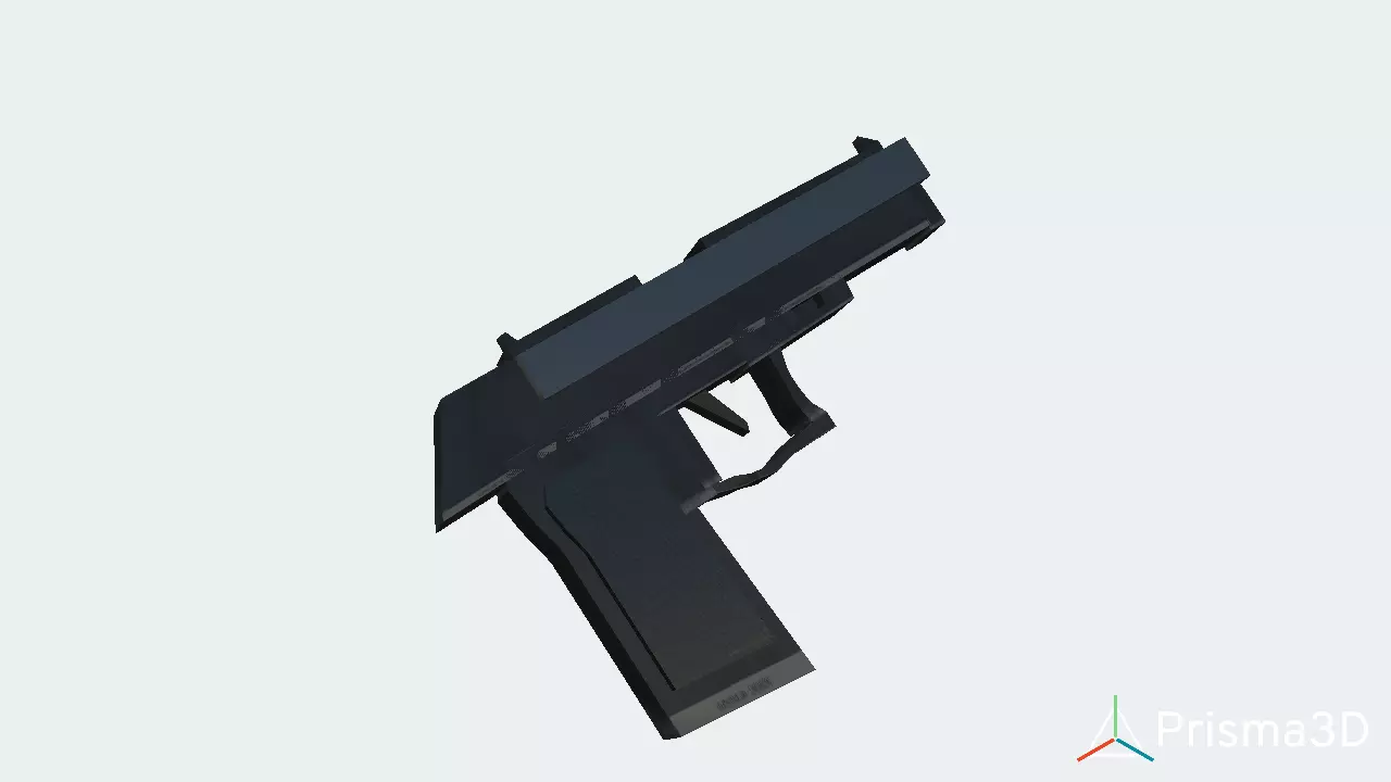 Low poly gun Free low-poly 3D model