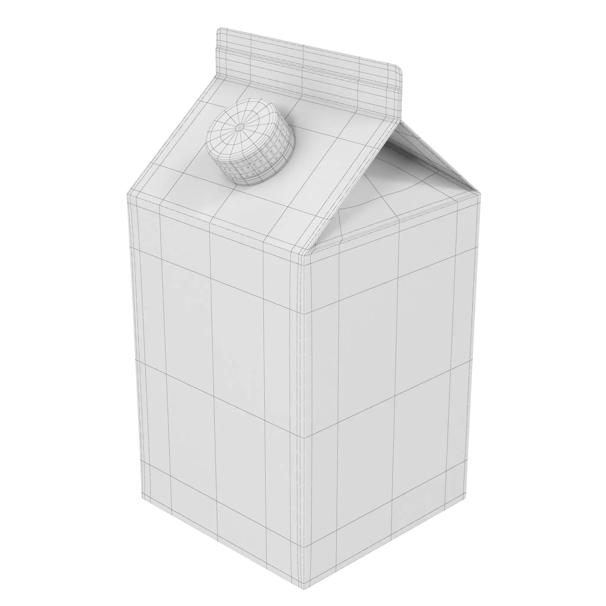 Milk Carton Low-poly 3D model_6