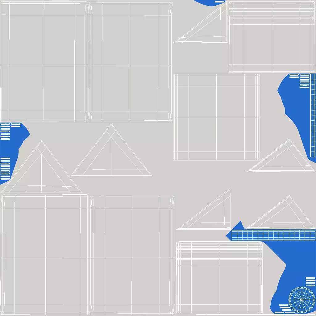 Milk Carton Low-poly 3D model_7