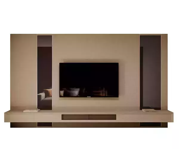 Modern TV Wall No 01   3D Model 3D model