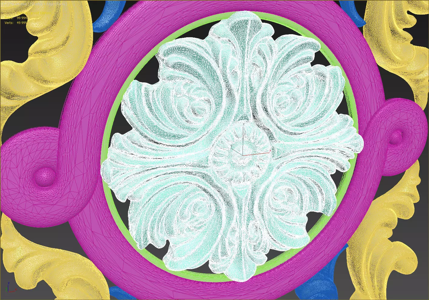 Carved Decorative Wooden Facade for CNC machine 3D print model_17