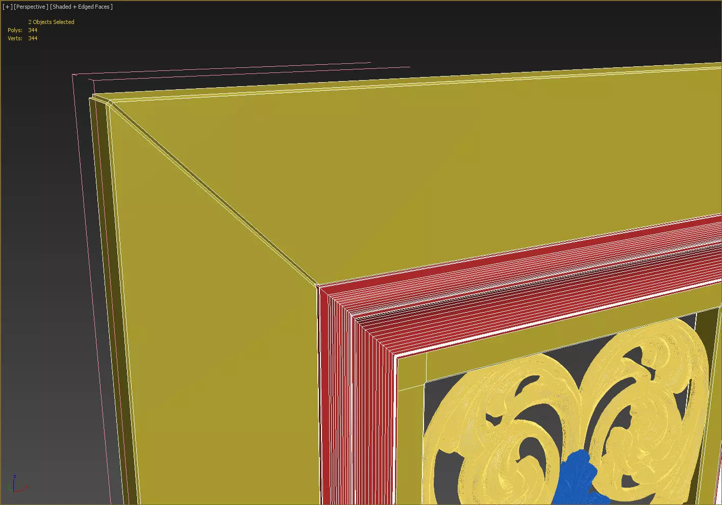 Carved Decorative Wooden Facade for CNC machine 3D print model_11