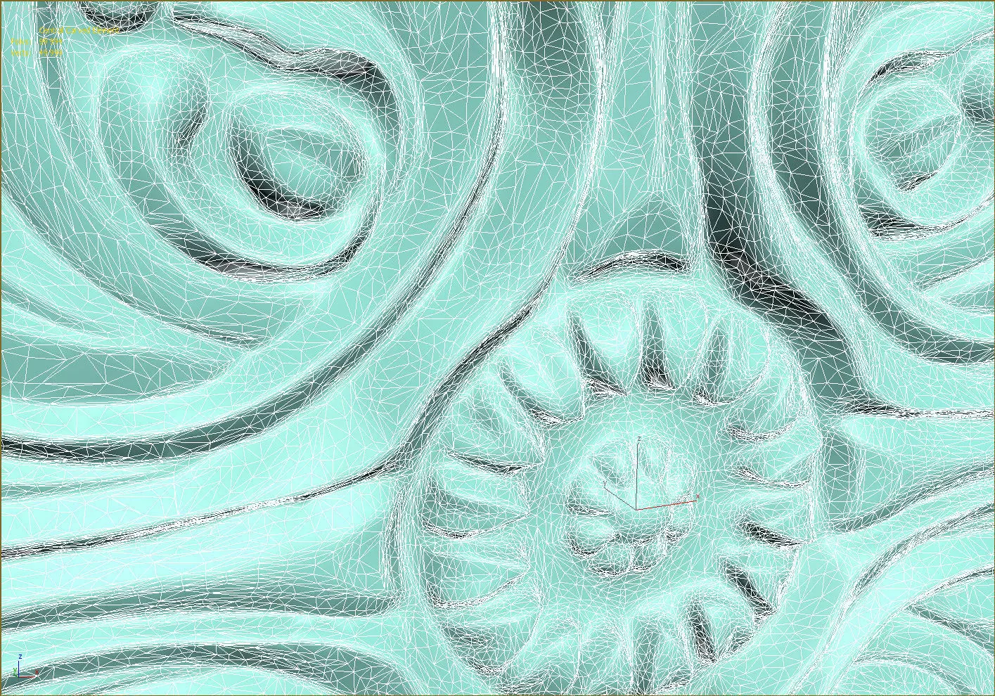 Carved Decorative Wooden Facade for CNC machine 3D print model_18