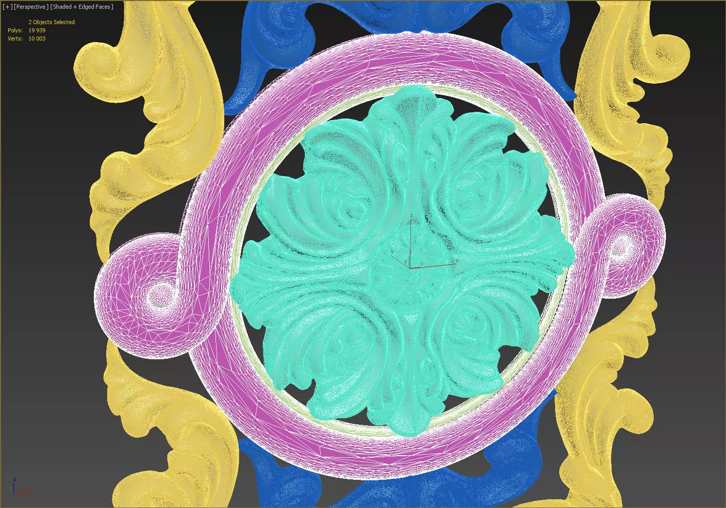 Carved Decorative Wooden Facade for CNC machine 3D print model_16