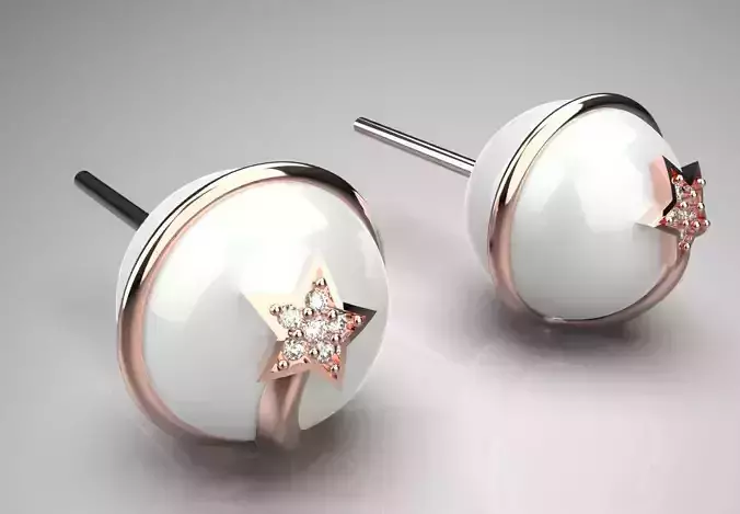 nice pearl earring pe0041 3D print model