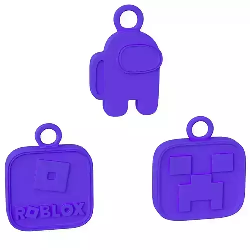 Gaming Keychain Pack 3D print model