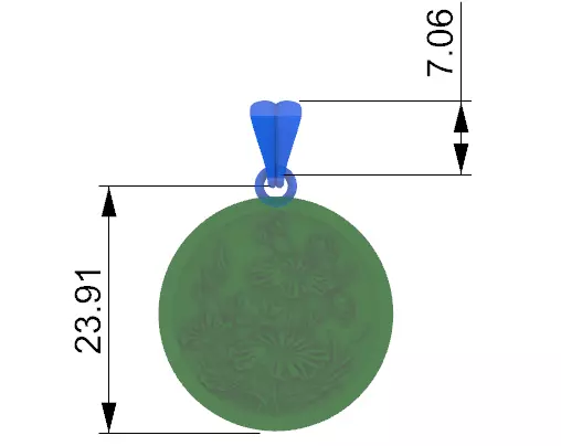 vintage Flower Garden Pendant Necklace Jewelry 3D print model_17