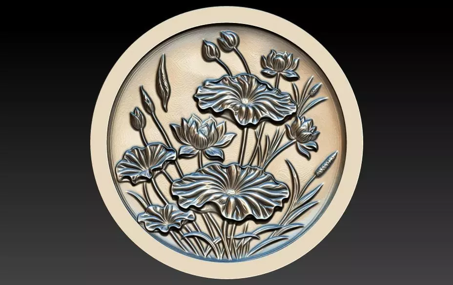 vintage Flower Garden Pendant Necklace Jewelry 3D print model_9