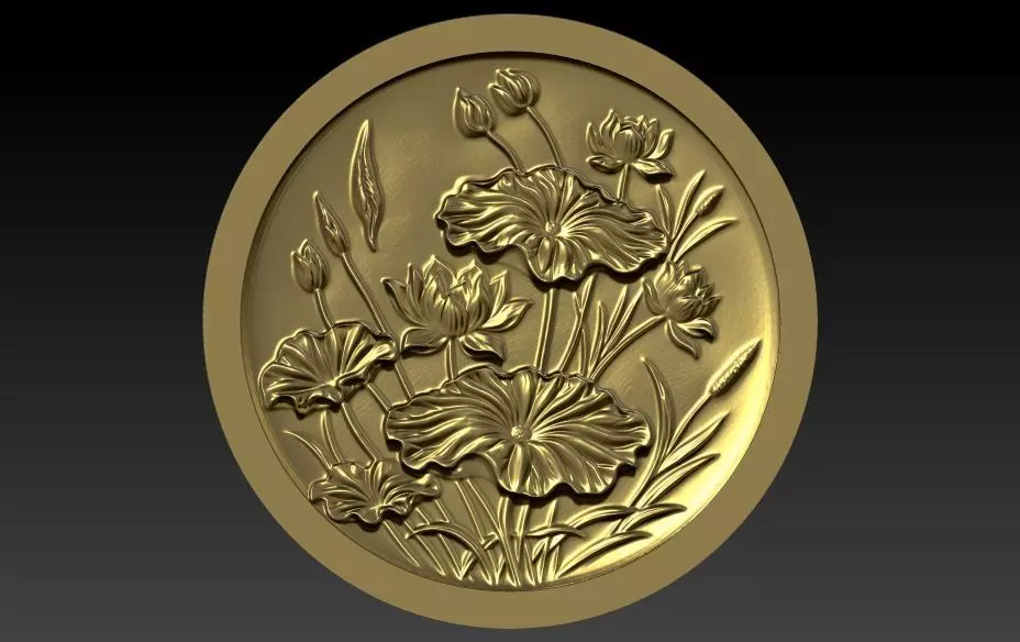 vintage Flower Garden Pendant Necklace Jewelry 3D print model_1