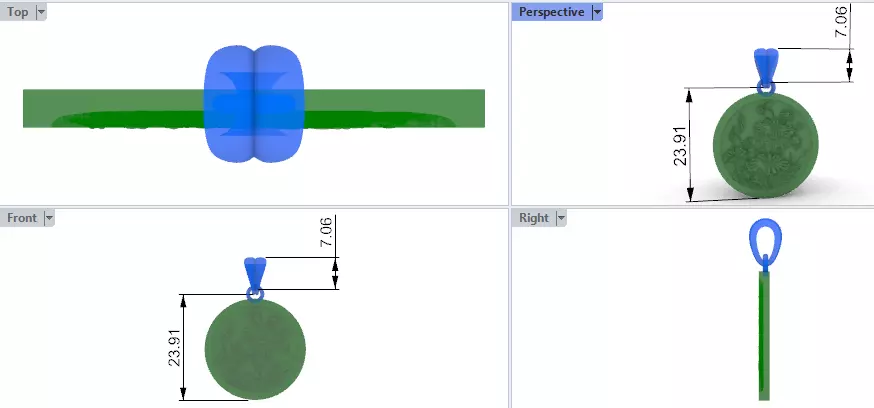 vintage Flower Garden Pendant Necklace Jewelry 3D print model_18