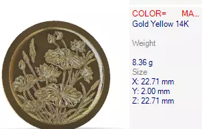 vintage Flower Garden Pendant Necklace Jewelry 3D print model_23