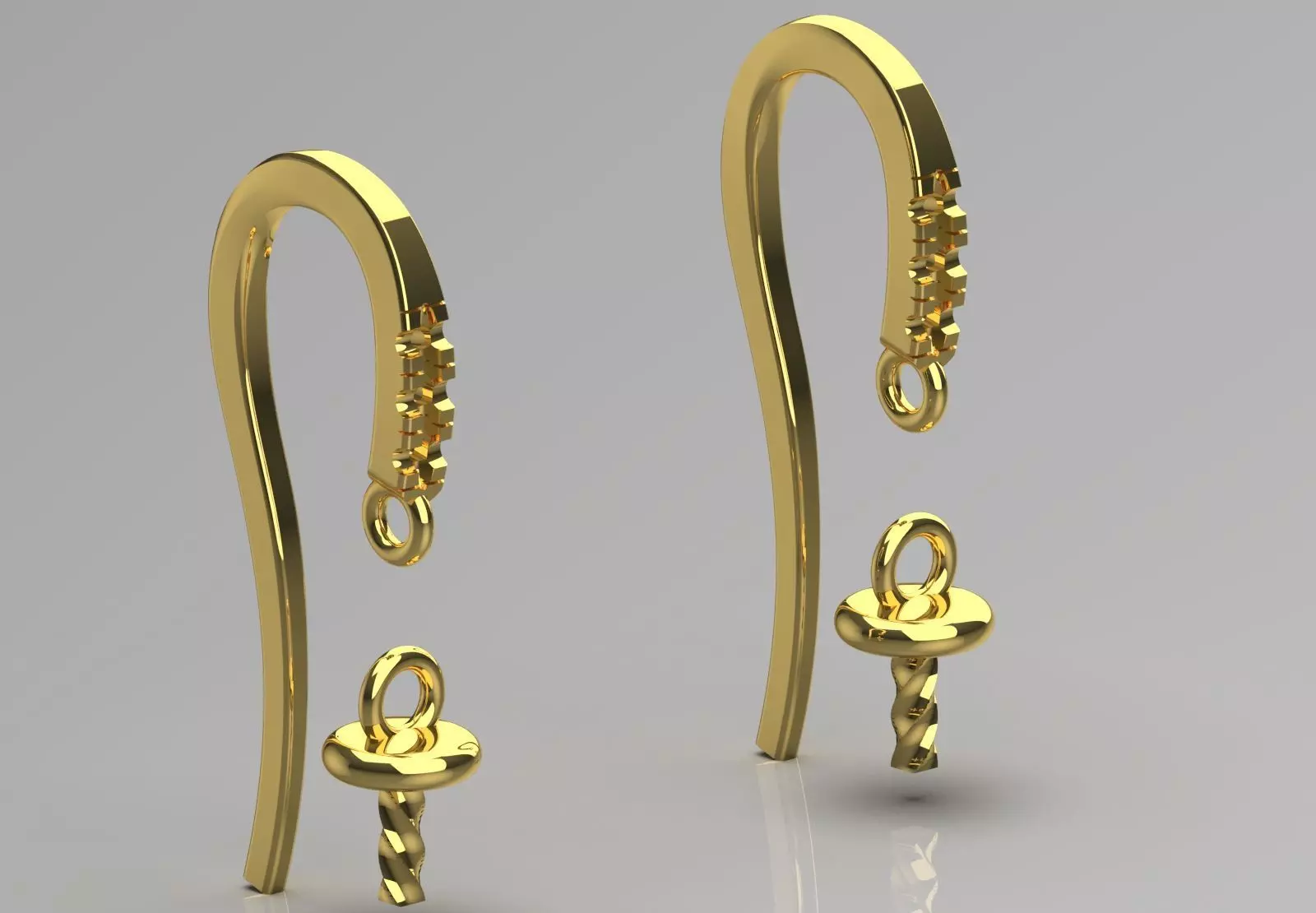 pearl earring pe0042 3D print model_17