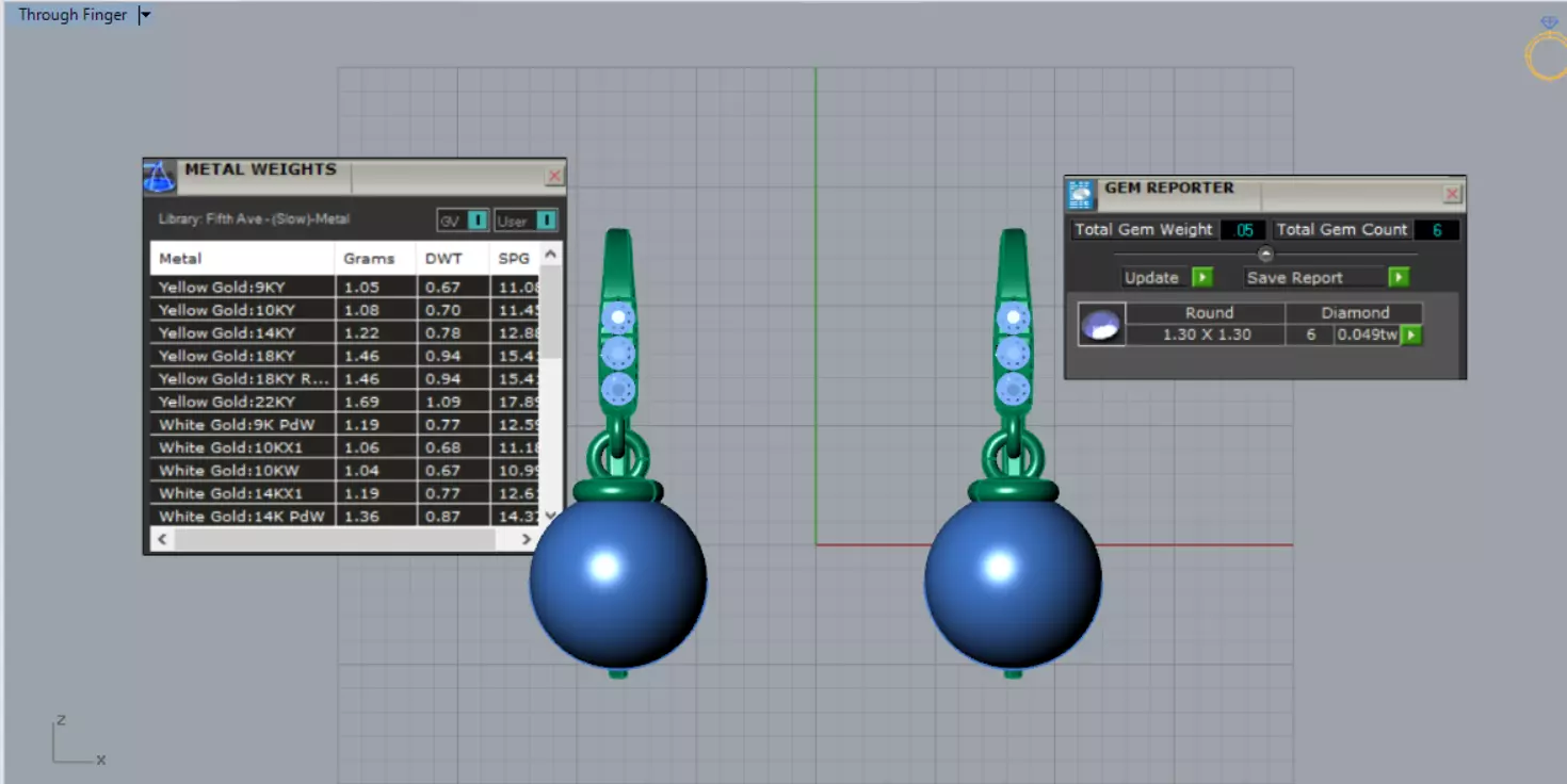 pearl earring pe0042 3D print model_8