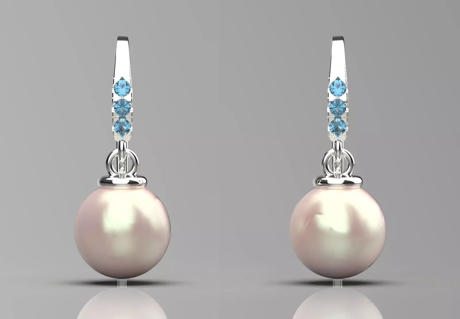 pearl earring pe0042 3D print model_15