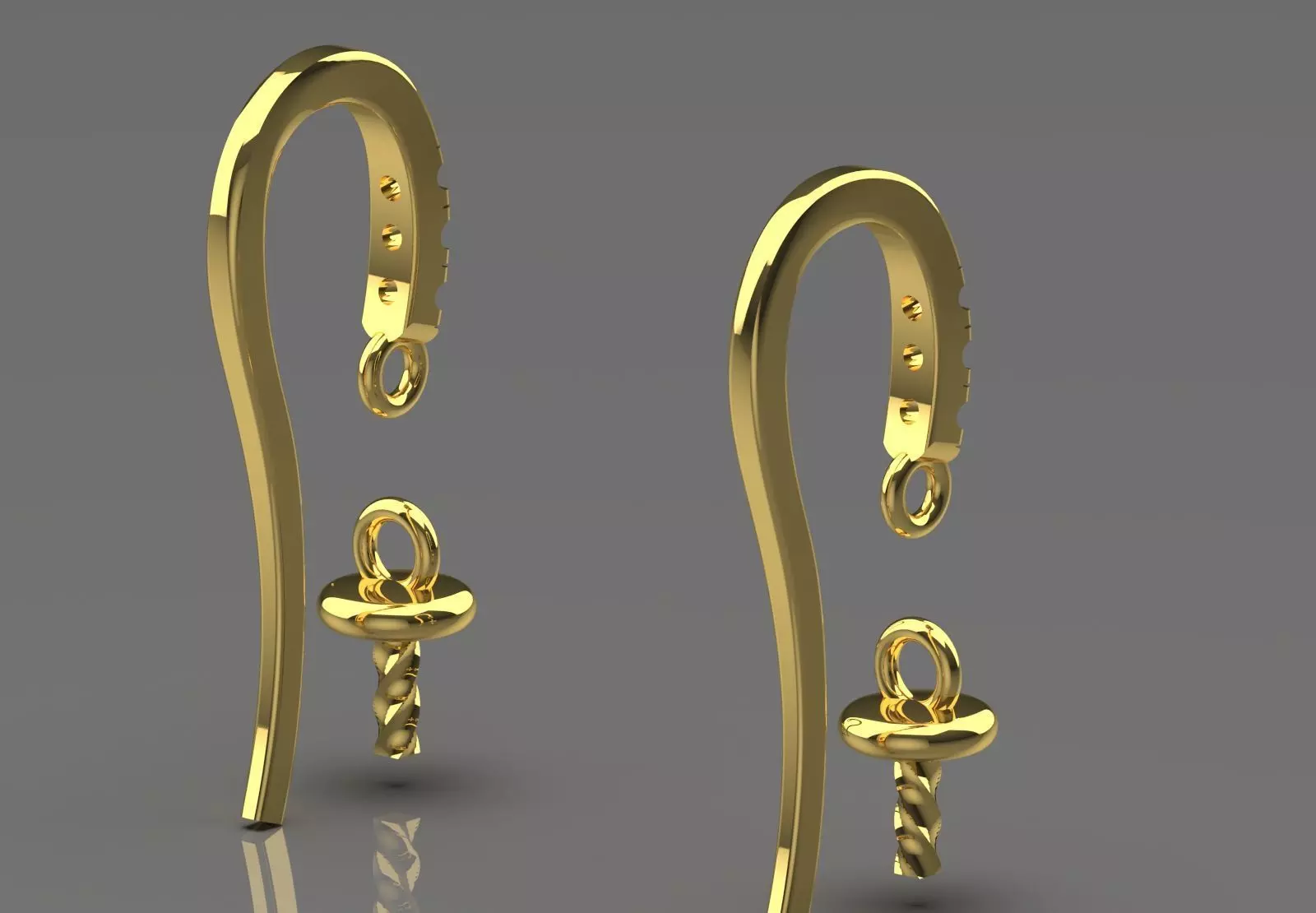 pearl earring pe0042 3D print model_18