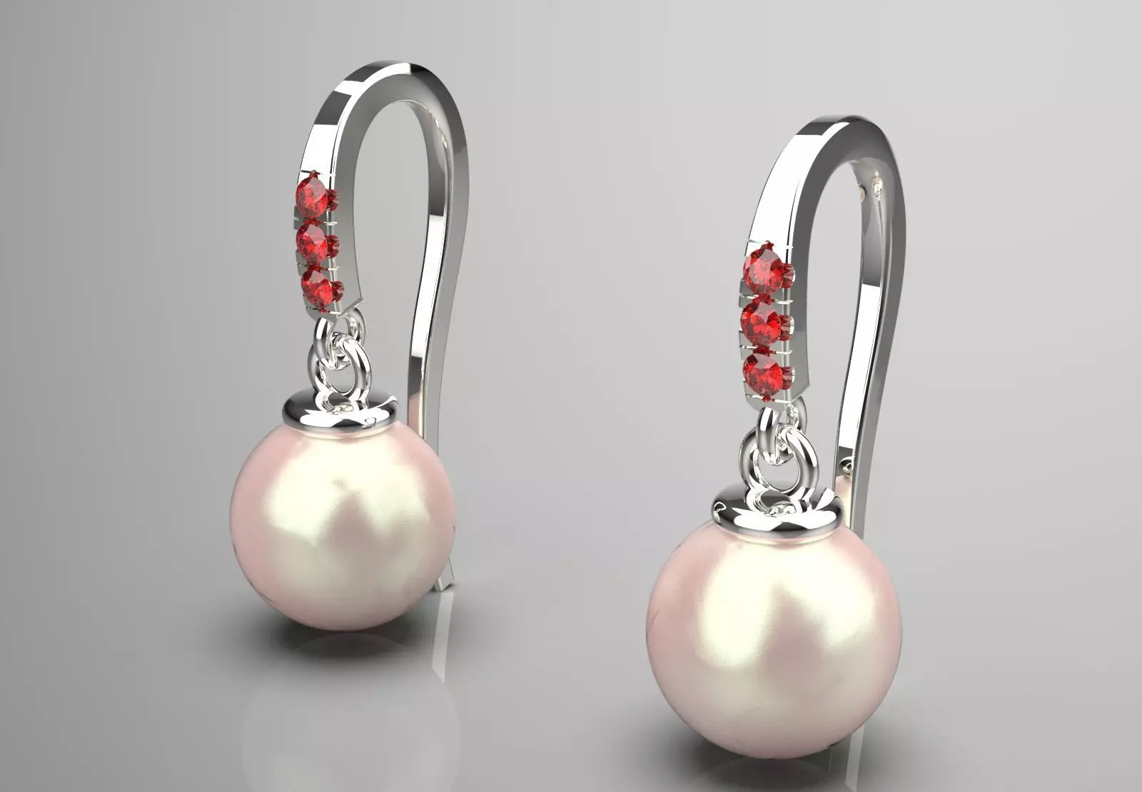 pearl earring pe0042 3D print model_14