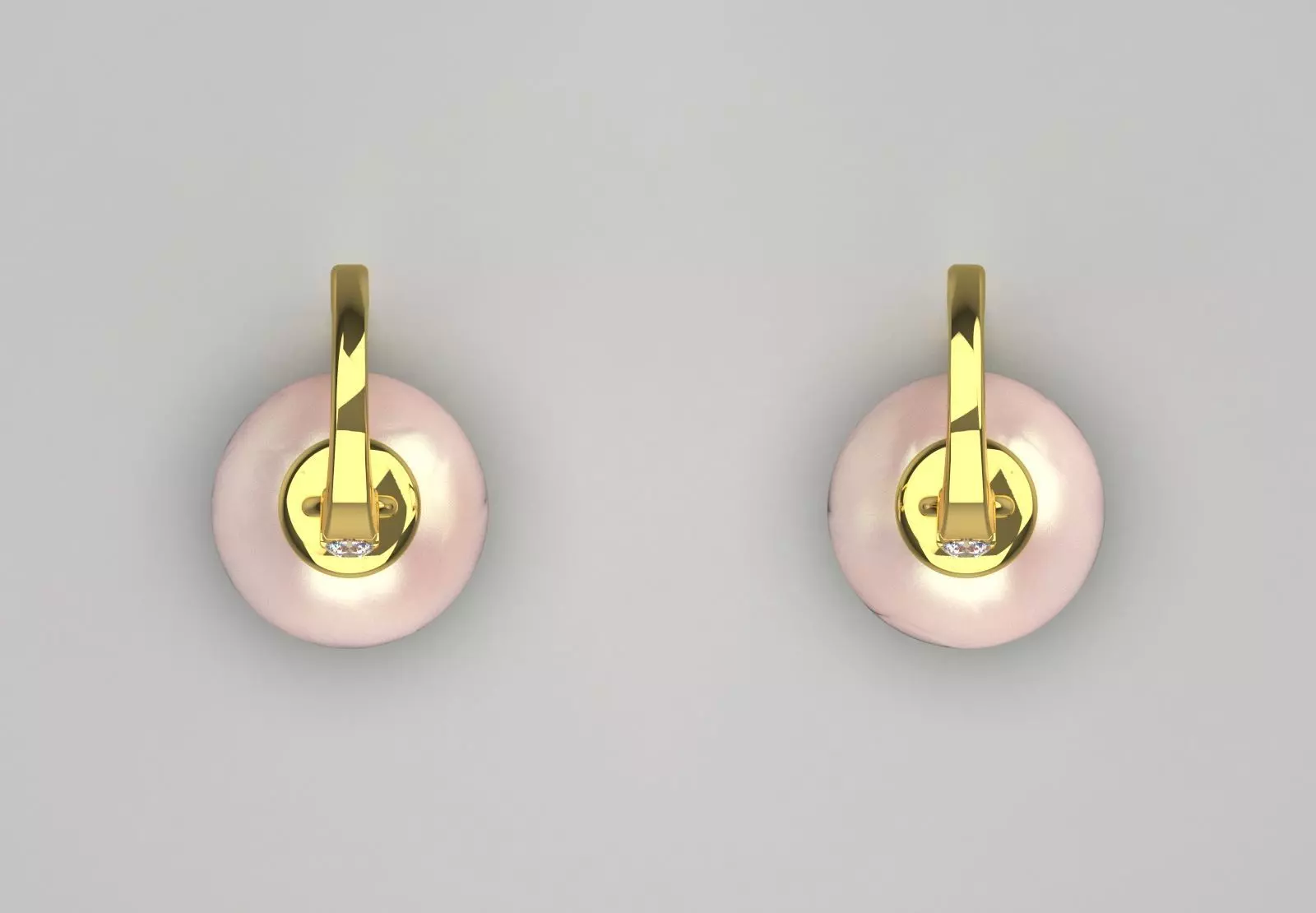 pearl earring pe0042 3D print model_3