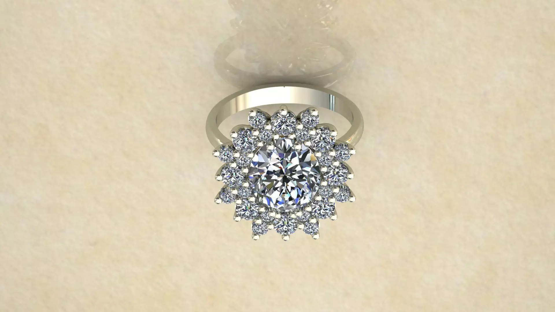 Golden Ring With Emerald 3D print model_1