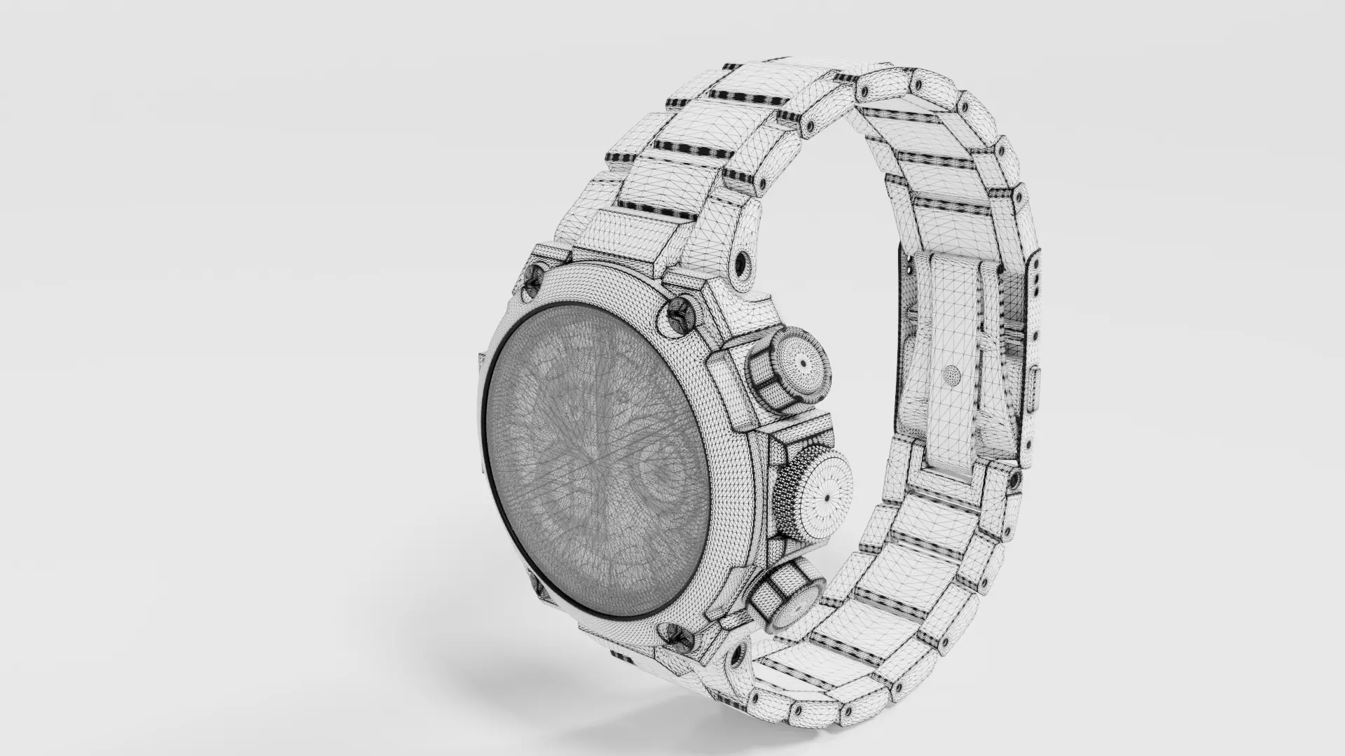 Shock resistant watch 3D model_9