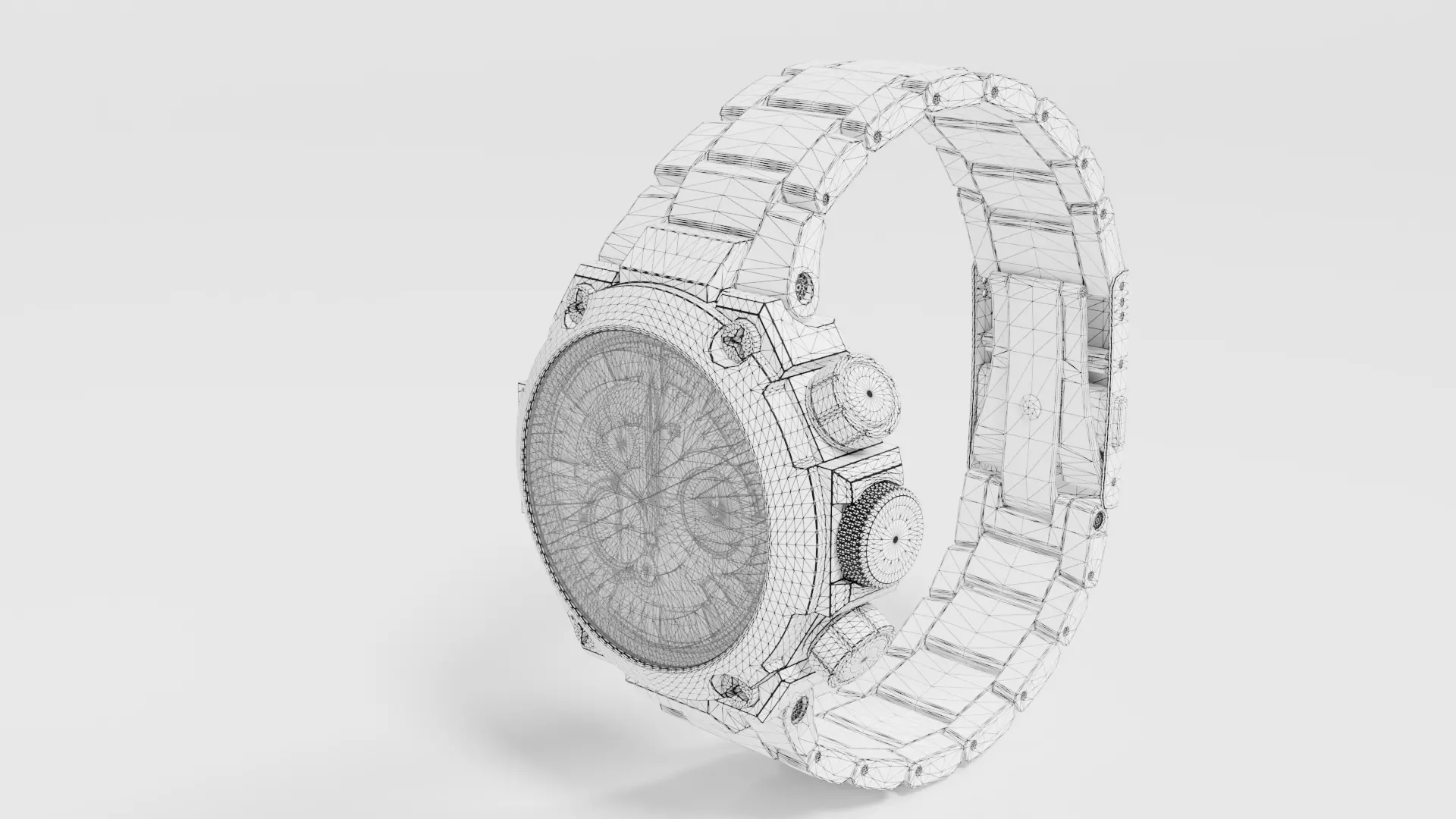 Shock resistant watch 3D model_8