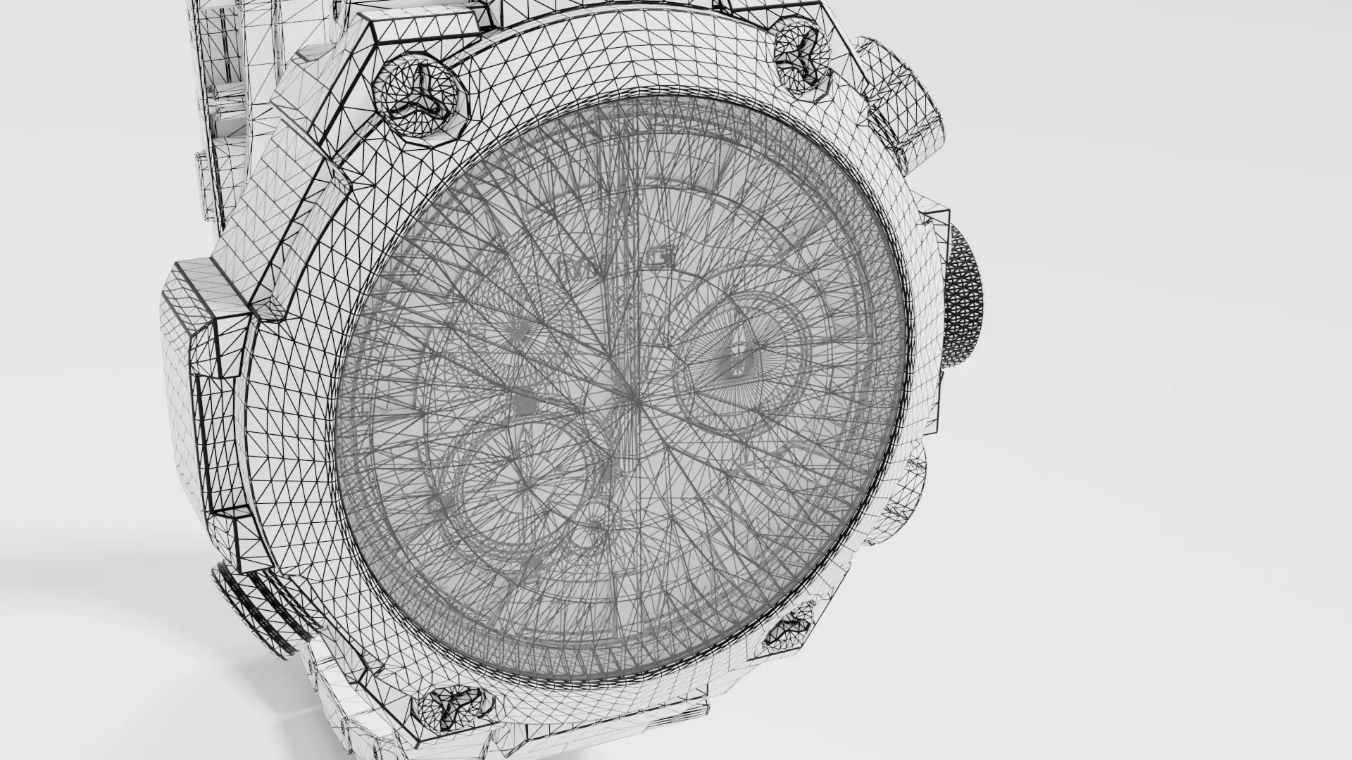 Shock resistant watch 3D model_5