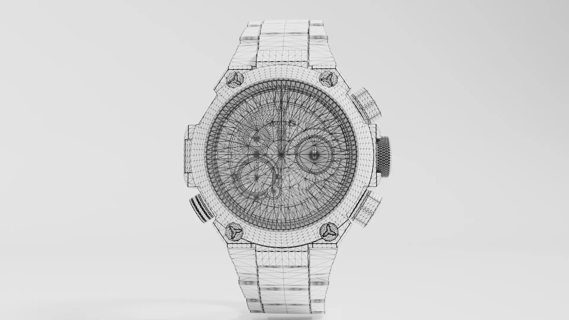 Shock resistant watch 3D model_2