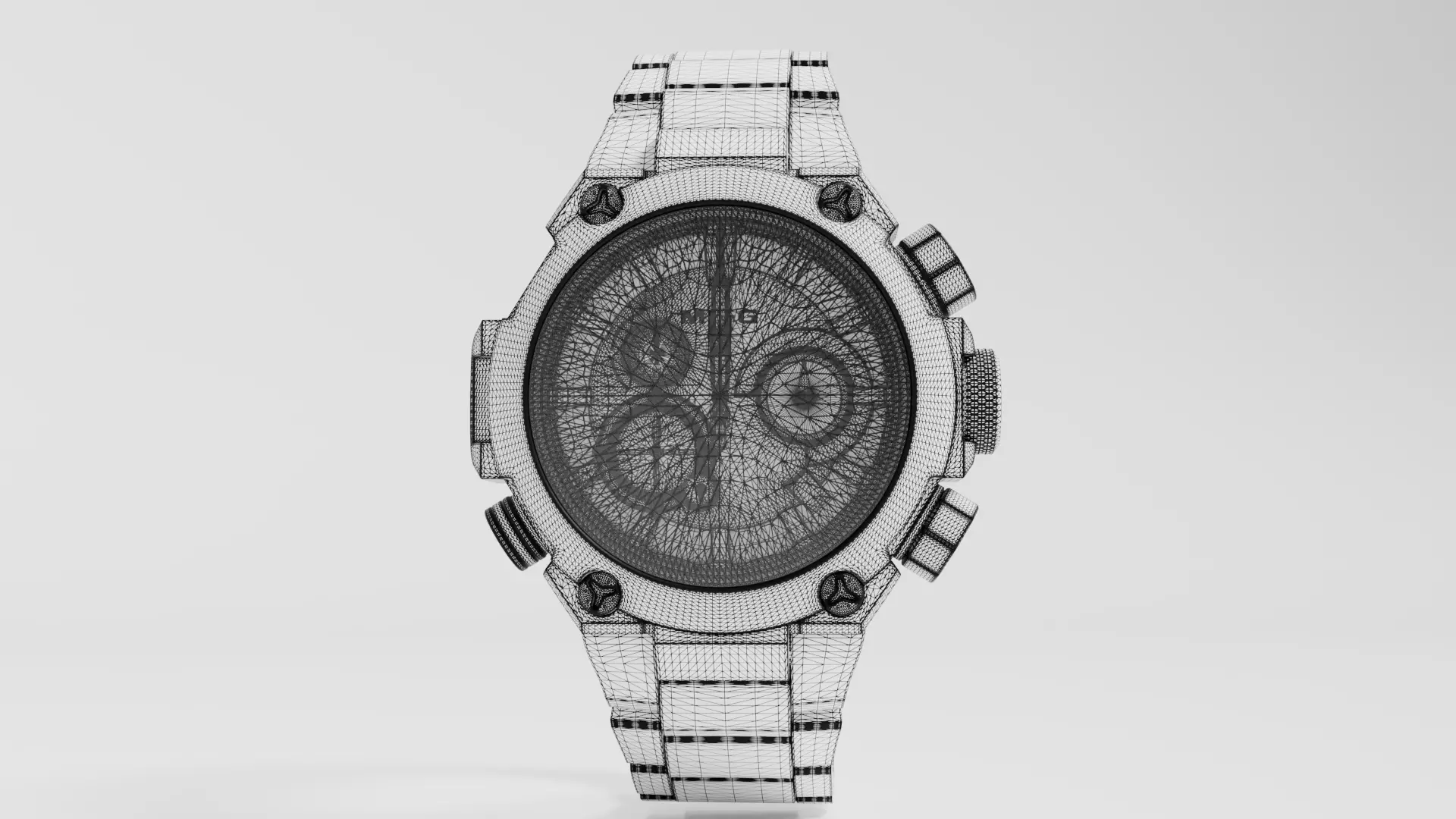 Shock resistant watch 3D model_3