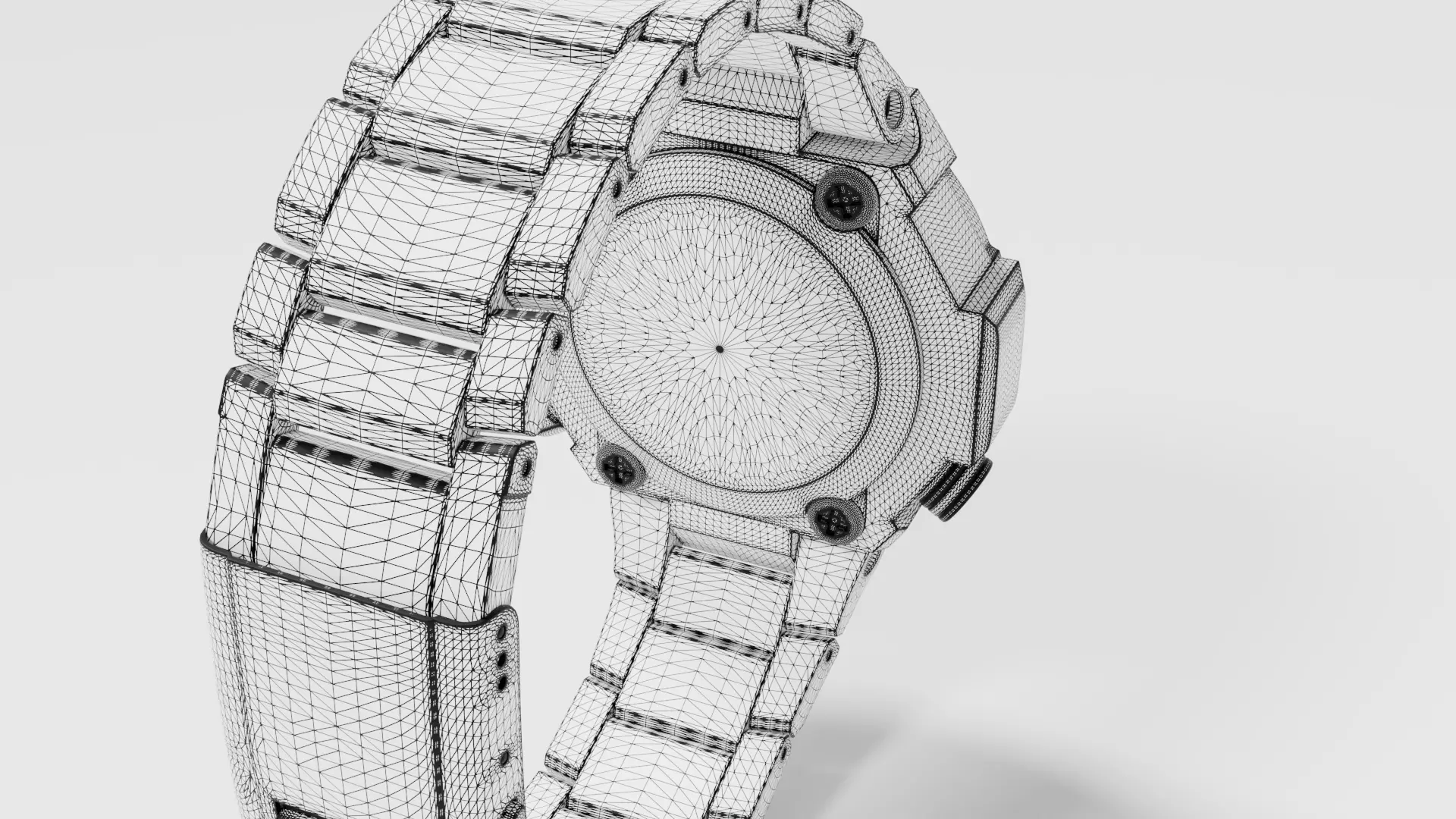 Shock resistant watch 3D model_12