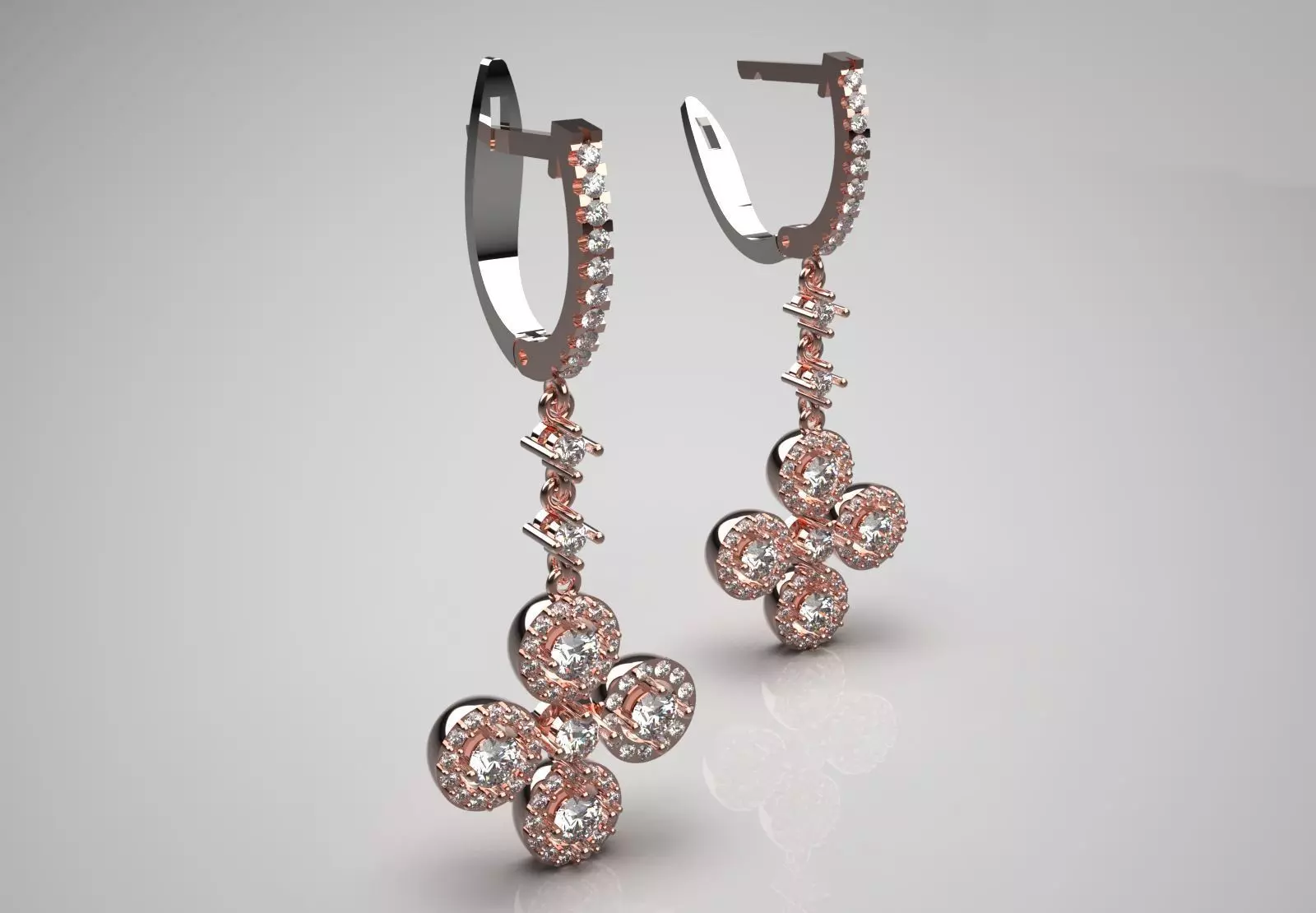 luxury jewelry earring je0104 3D print model