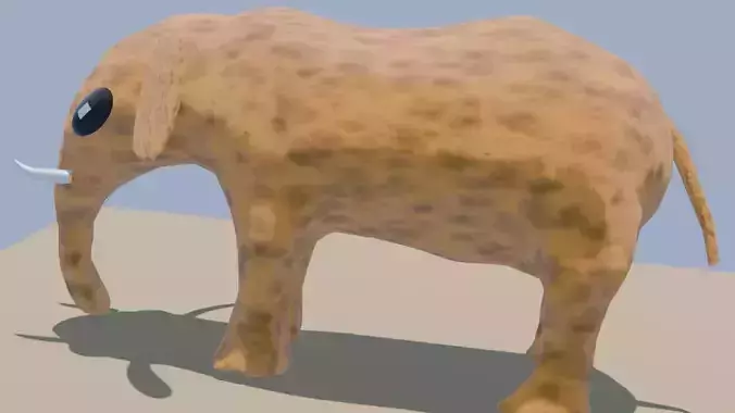 cartoon cute  elephant 