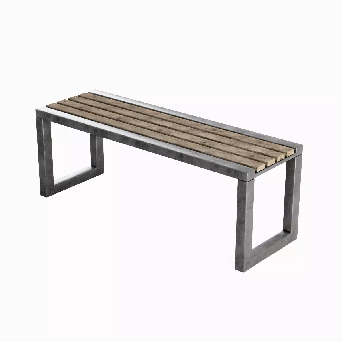 Outdoor Bench V 03 Set Low-poly 3D model_12