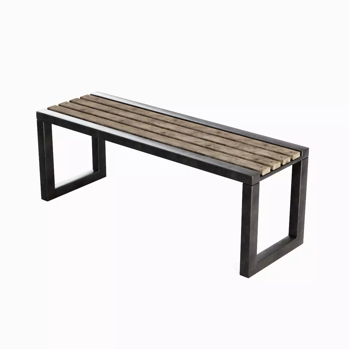 Outdoor Bench V 03 Set Low-poly 3D model_18