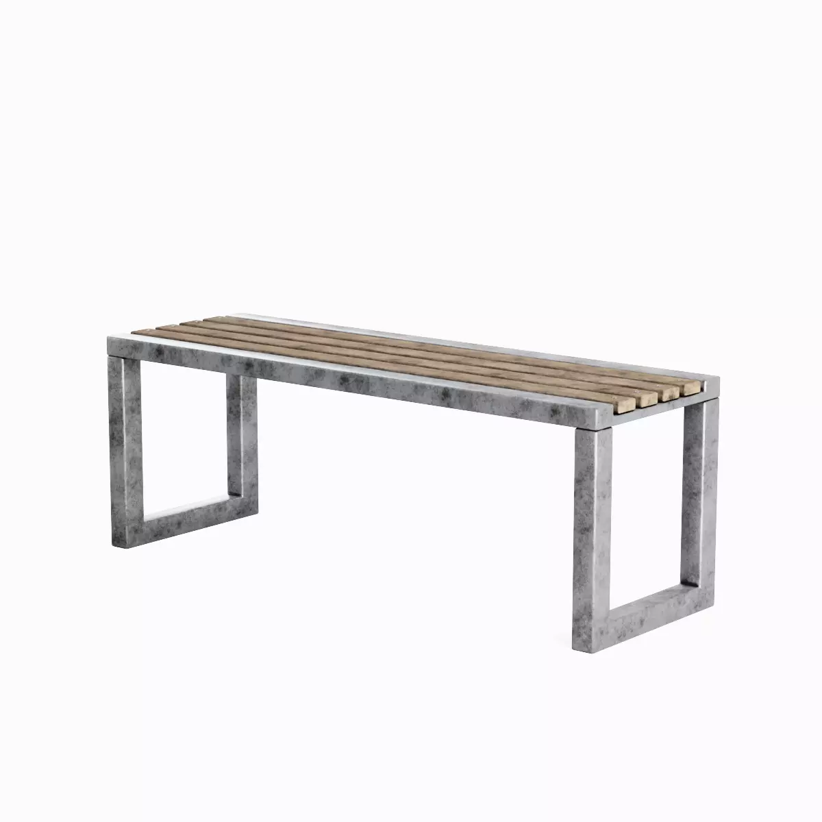 Outdoor Bench V 03 Set Low-poly 3D model_3