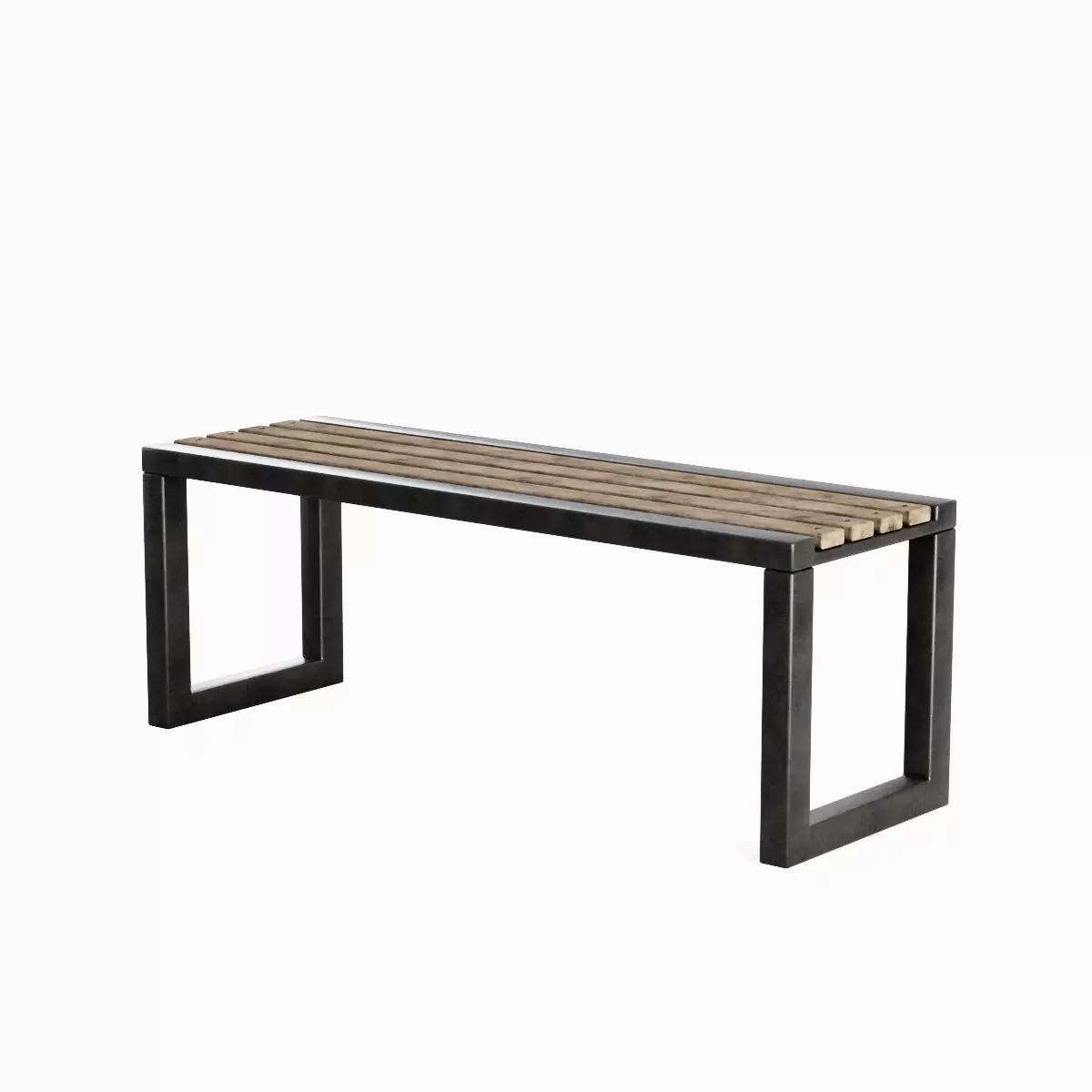 Outdoor Bench V 03 Set Low-poly 3D model_15