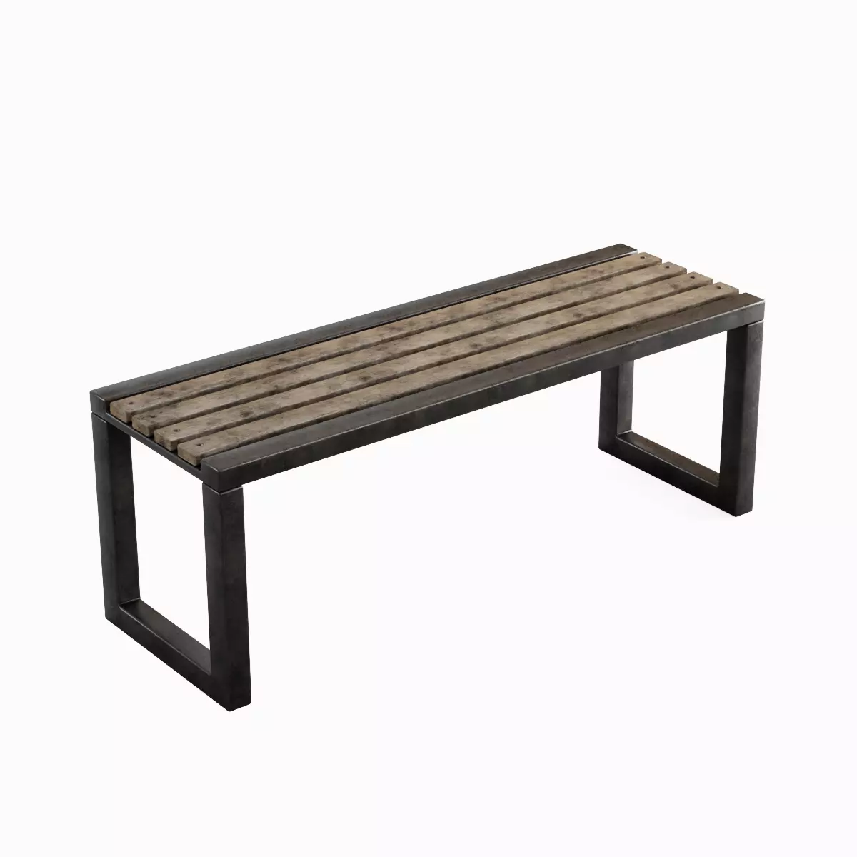 Outdoor Bench V 03 Set Low-poly 3D model_17