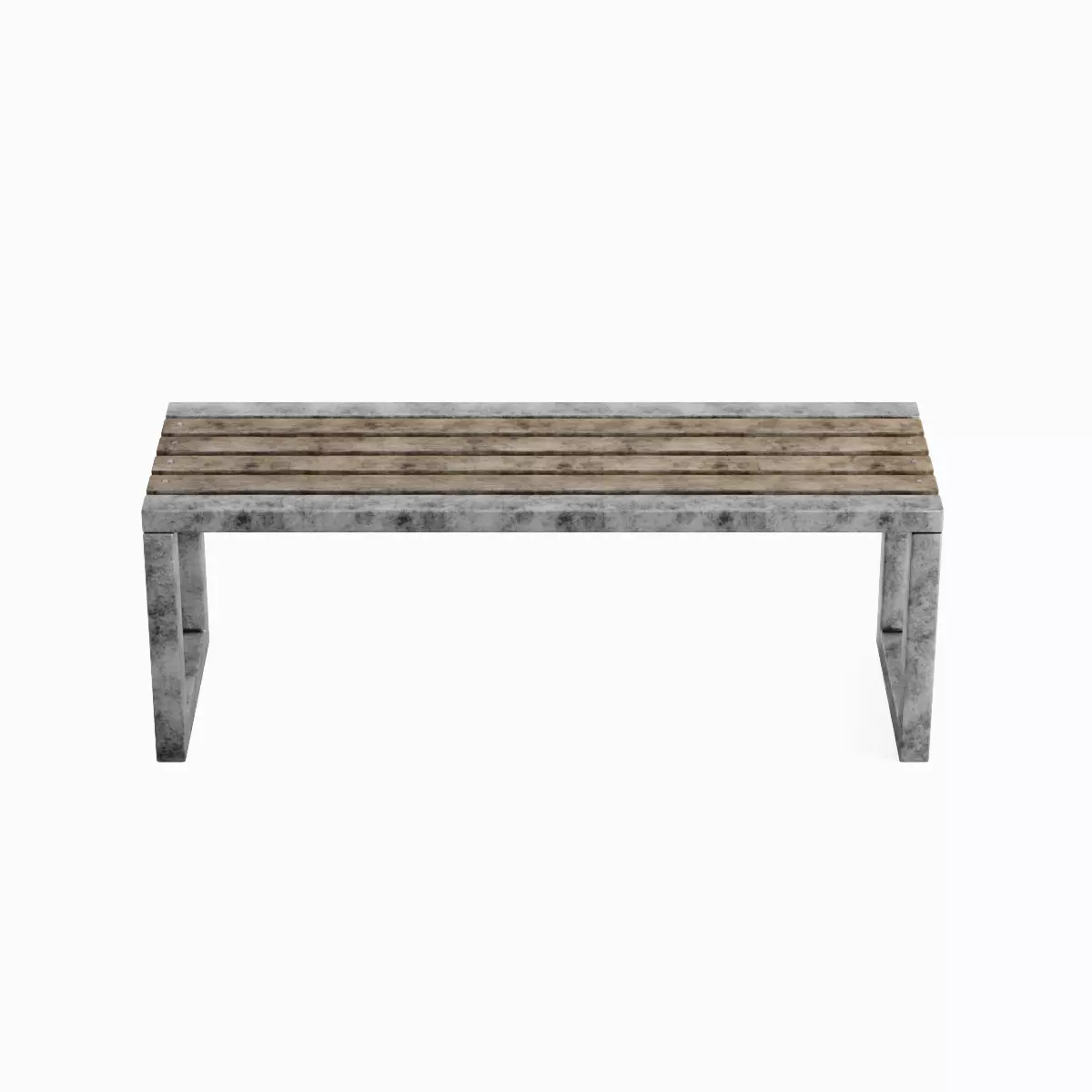 Outdoor Bench V 03 Set Low-poly 3D model_4