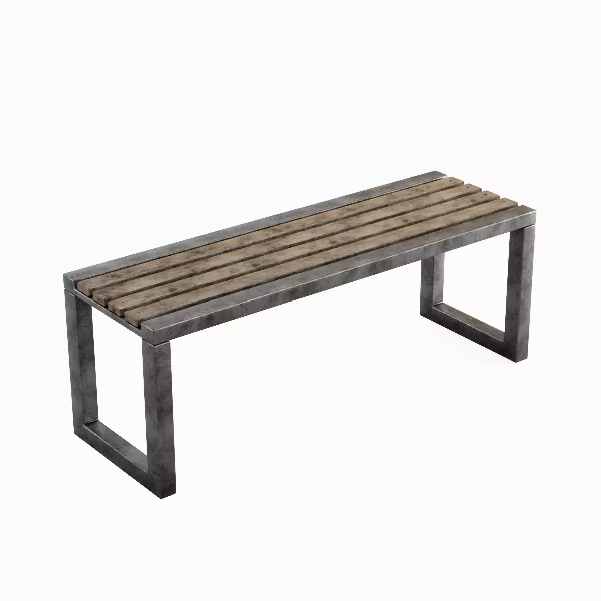 Outdoor Bench V 03 Set Low-poly 3D model_11