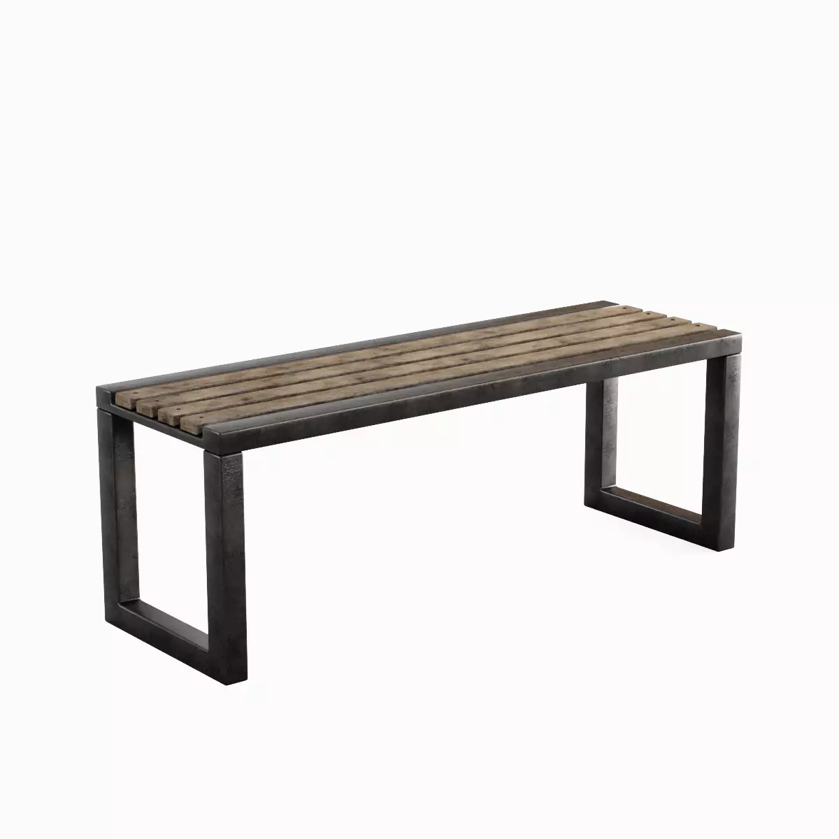 Outdoor Bench V 03 Set Low-poly 3D model_14