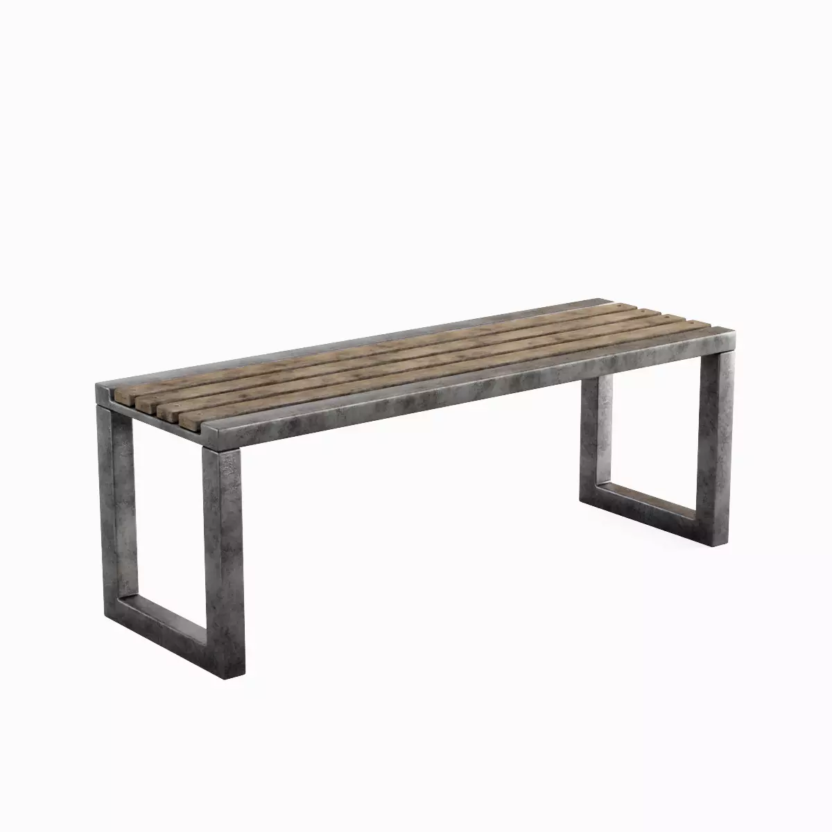 Outdoor Bench V 03 Set Low-poly 3D model_8