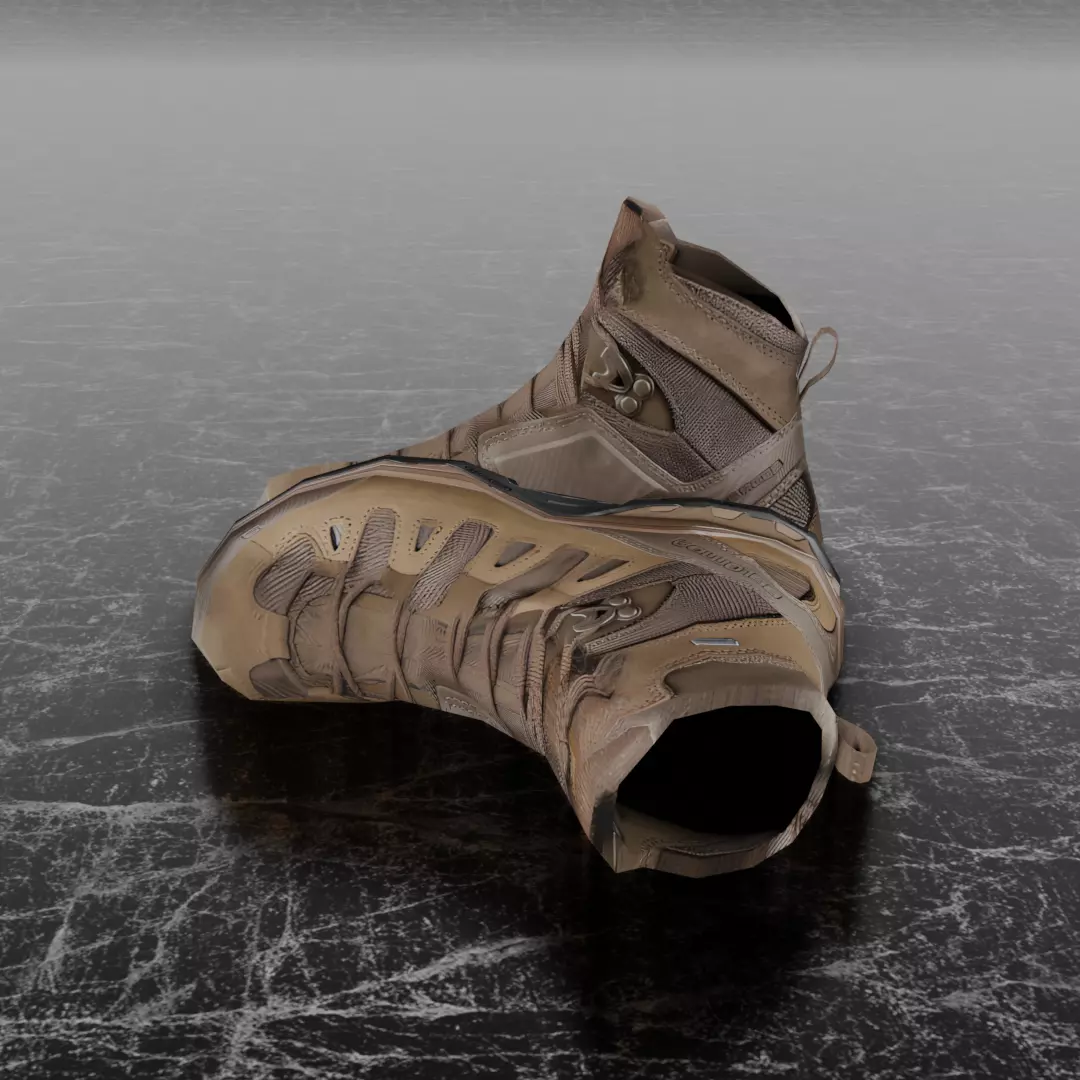 SALOMON QUEST 4D GTX 3D SHOES Low-poly 3D model_6