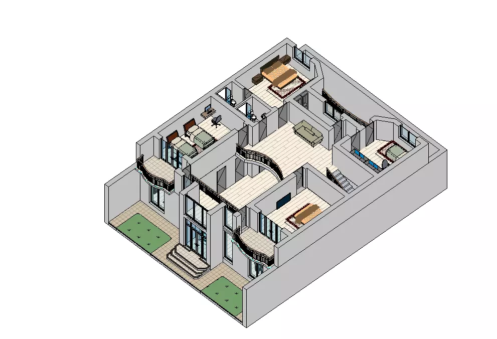 Revit House 03 3D model_9