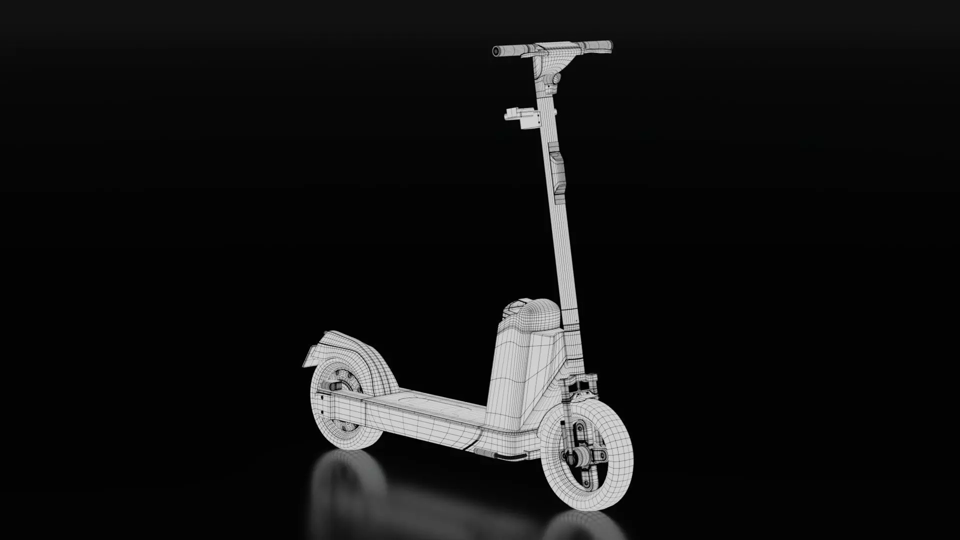 Electric Scooter Low-poly 3D model_12
