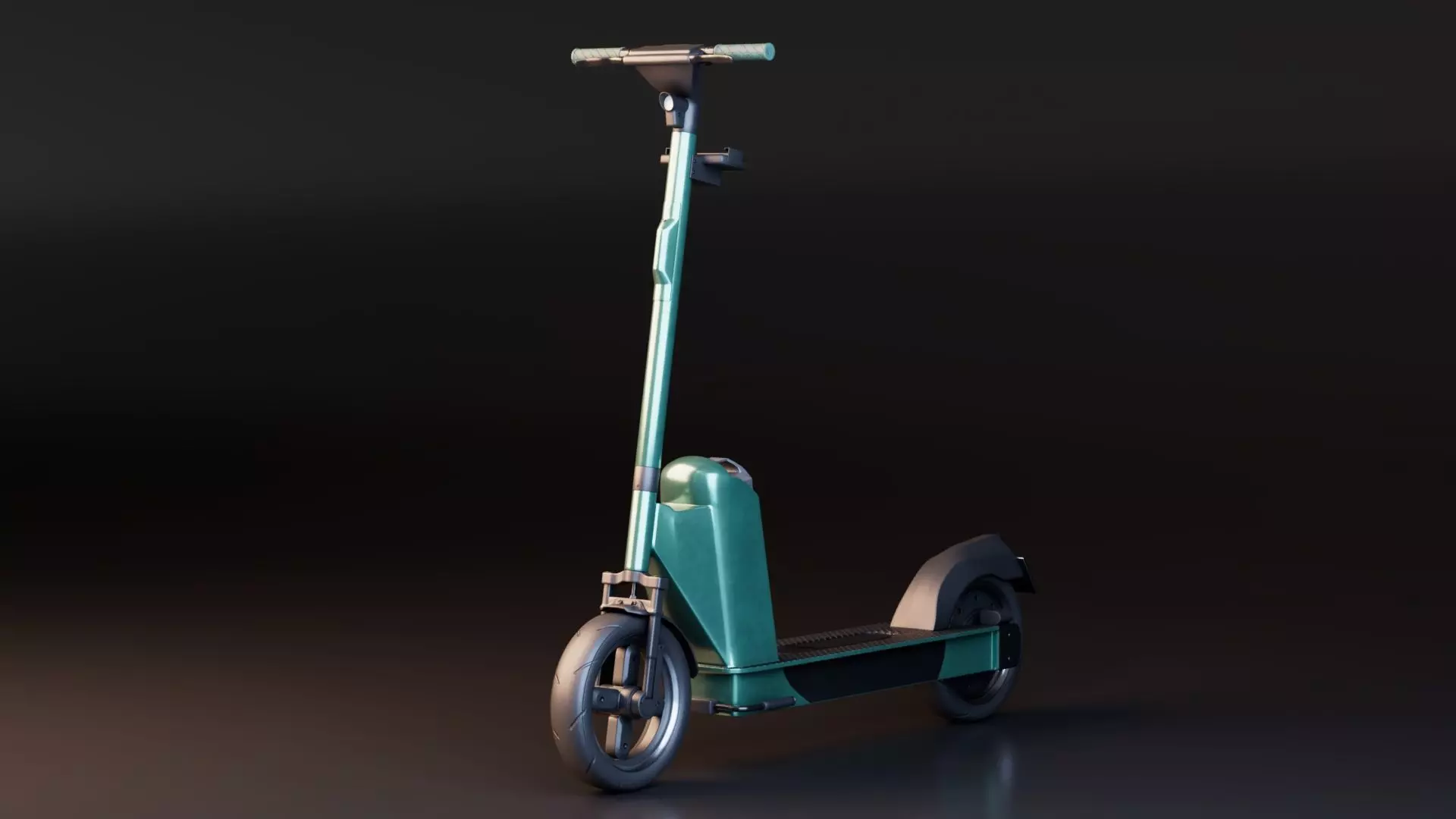 Electric Scooter Low-poly 3D model_2