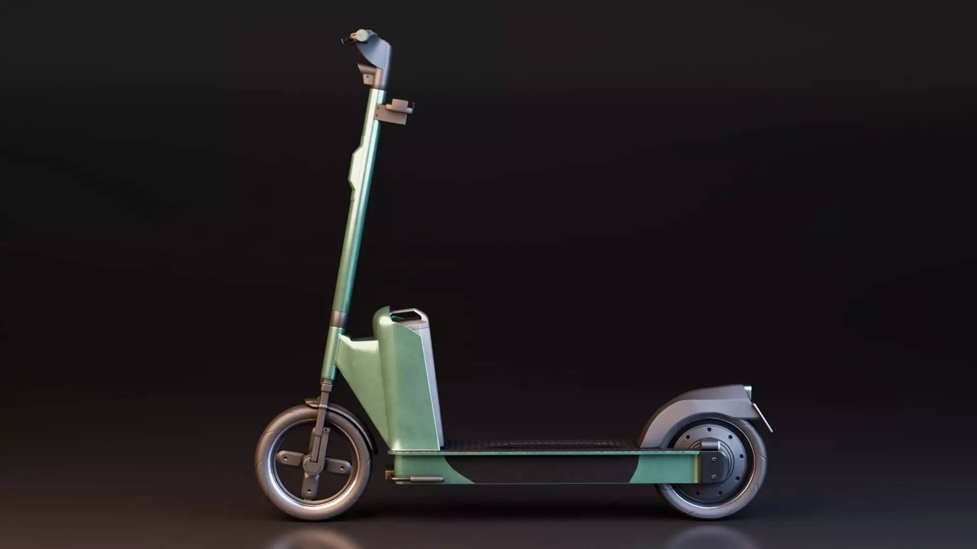 Electric Scooter Low-poly 3D model_3