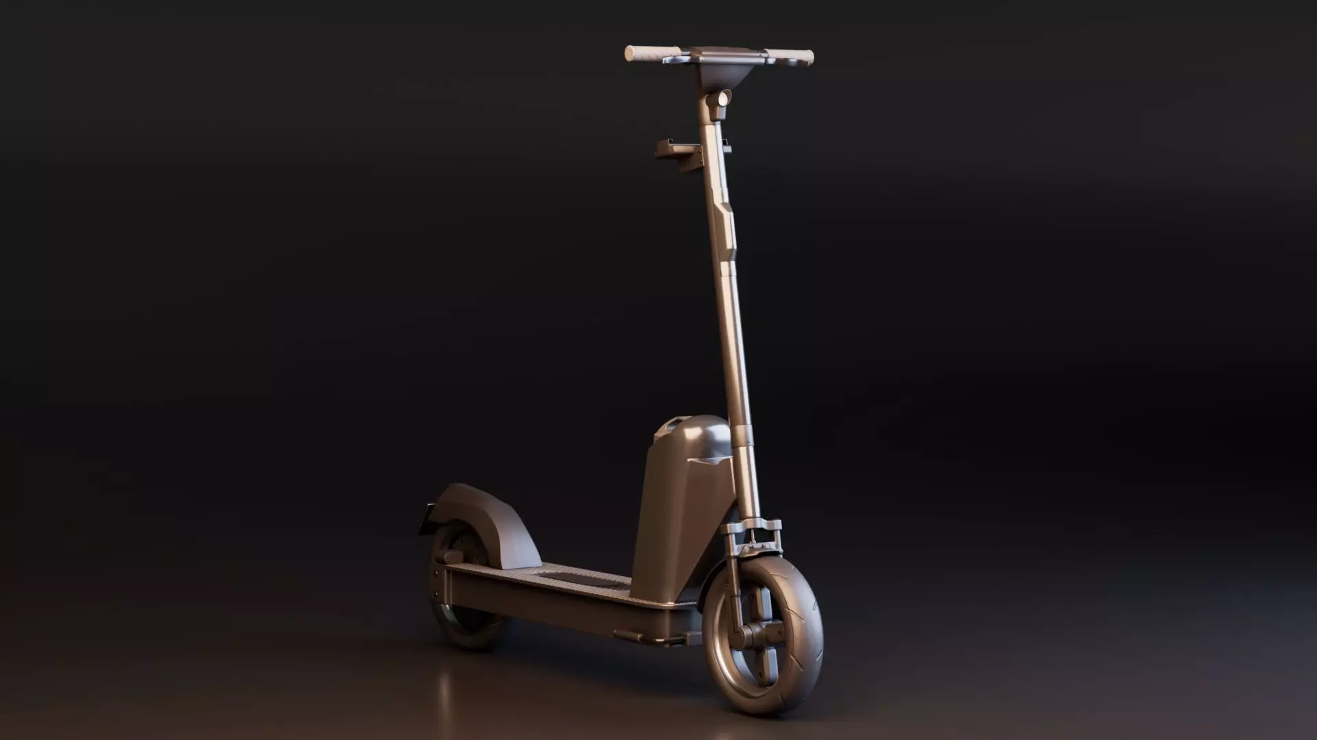 Electric Scooter Low-poly 3D model_5